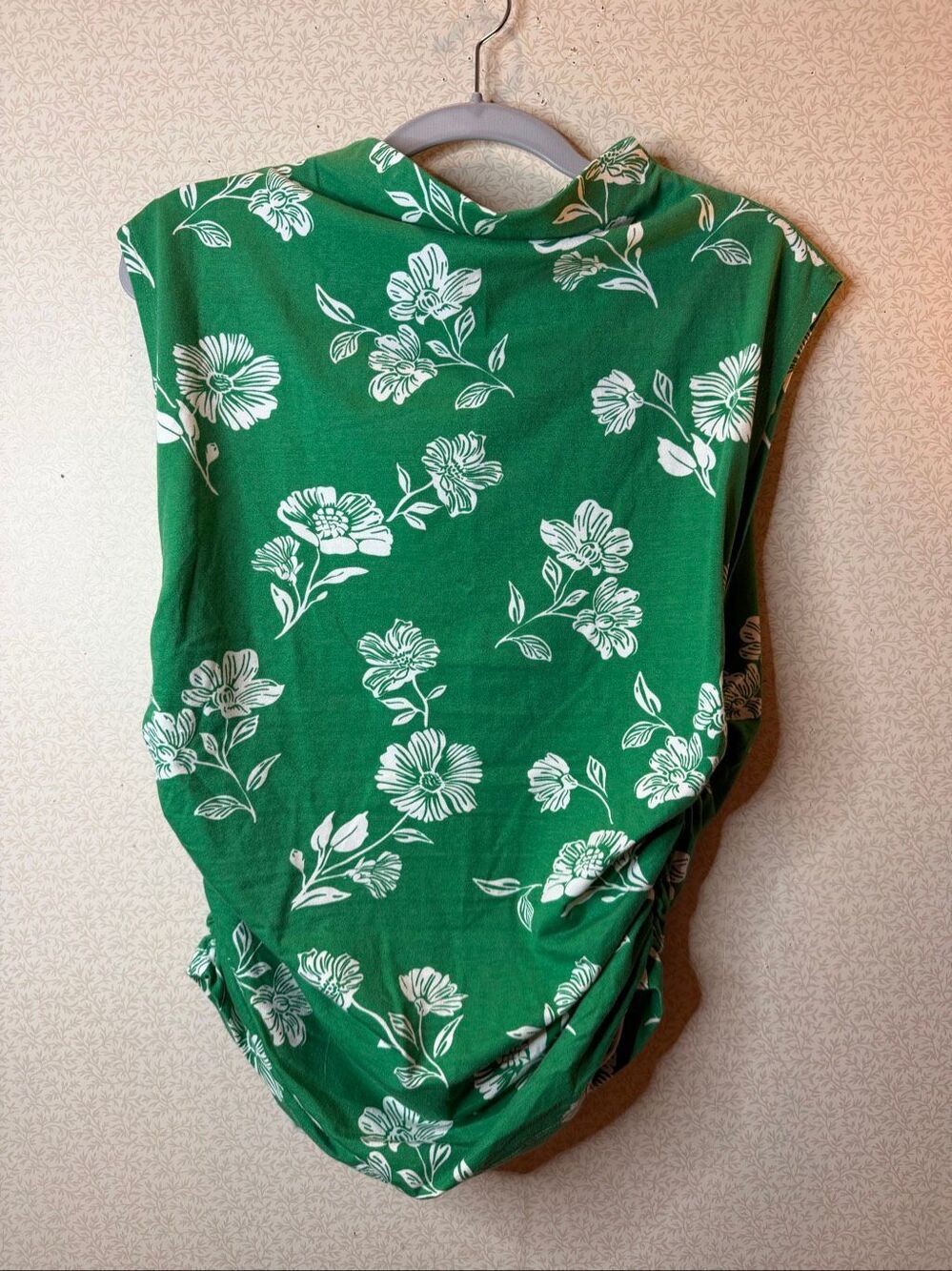 NWOT Anthropologie Maeve green and white top